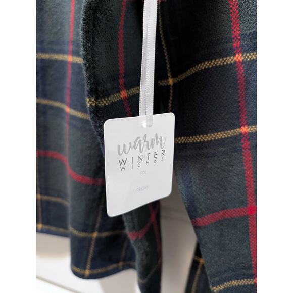 NEW Tahari Blackwatch Scottish Plaid Tartan Mock Turtleneck Holiday Sweater XL - Picture 2 of 6